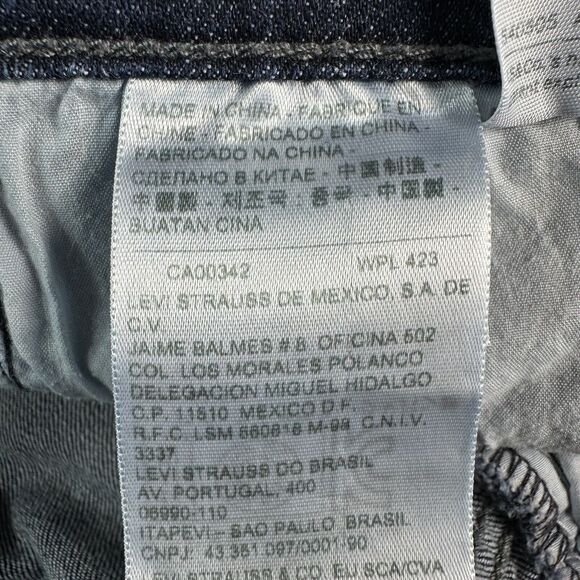 Levi's MID RISE SKINNY Womens Size 14 Blue Jeans Denim Pants Embroidered 32X30 - Picture 9 of 11